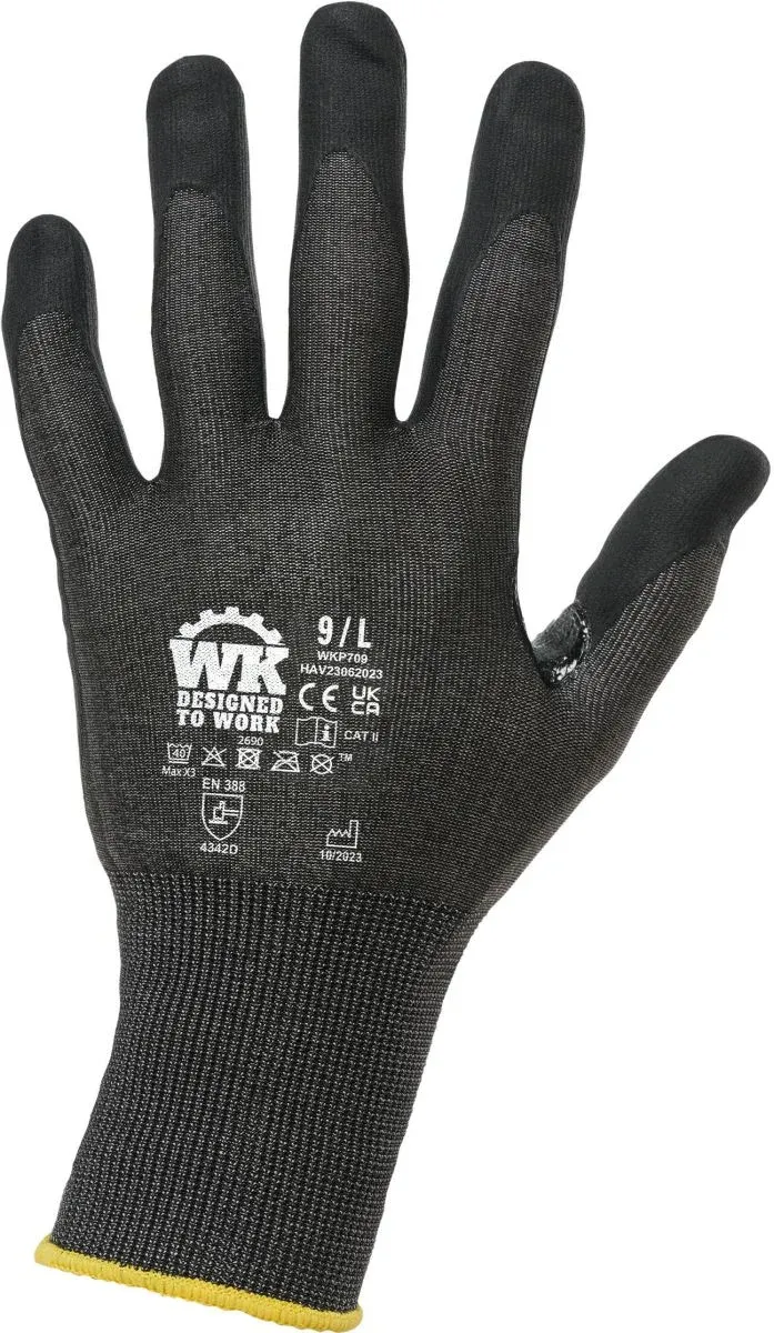 Kariban WKP 709 – Workwear Schnittschutzhandschuhe – Black