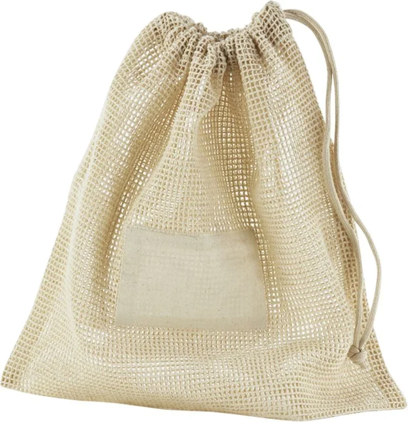 Westford Mill W 155 – Bio-Baumwoll Netztasche mit Zugkordel – Natural