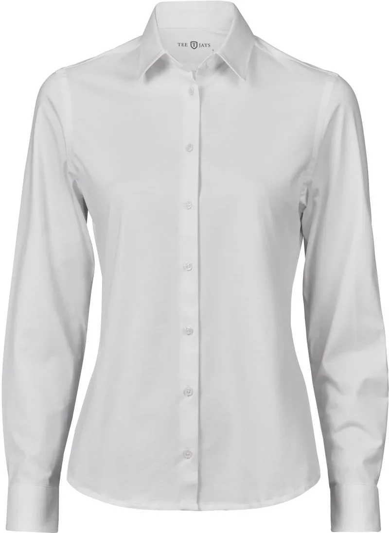 TEE JAYS TJ 4031 – Active Stretch Bluse langarm – White