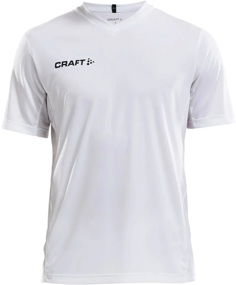 Craft Teamwear Squad Go Jersey Solid M – Herren V-Ausschnitt Sport Shirt – White