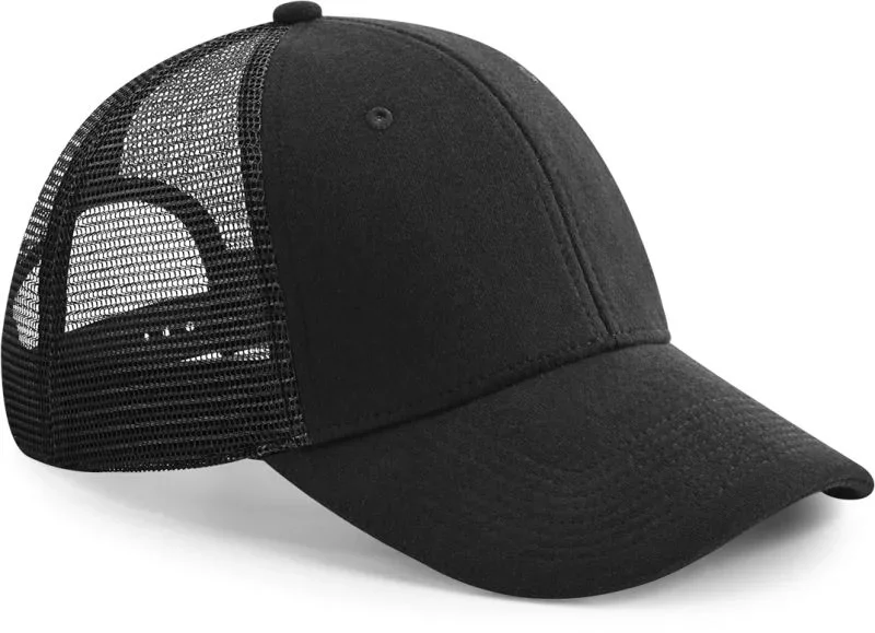 Beechfield B 678 – 6 Panel Trucker Kappe "Athleisure" – Black