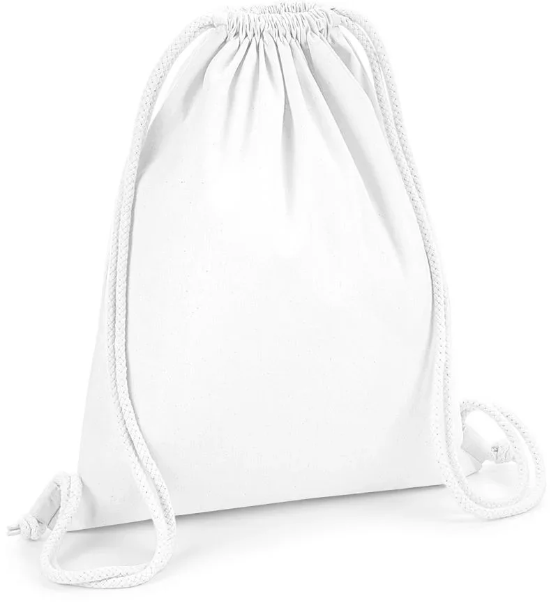 Westford Mill W 260 – Premium Bio Baumwoll Turnbeutel – White