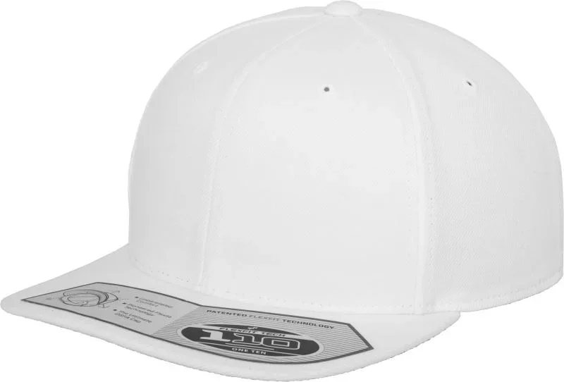 Flexfit 110 – 6 Panel Fitted Snapback Kappe – White