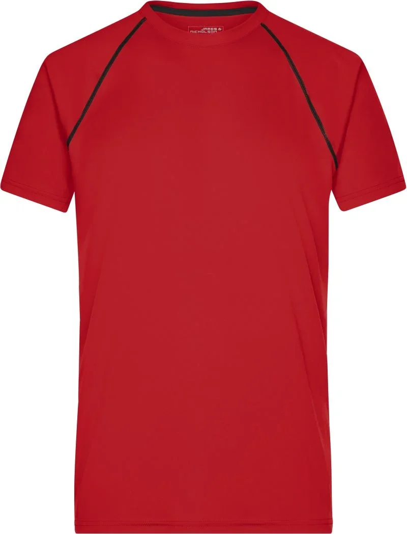 James & Nicholson JN 496 – Herren Funktionsshirt – Red/Black