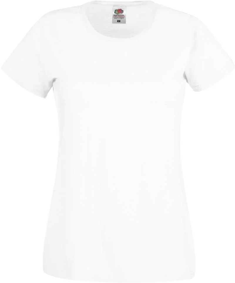 Fruit of the Loom Lady-Fit Original T – Damen T-Shirt – White