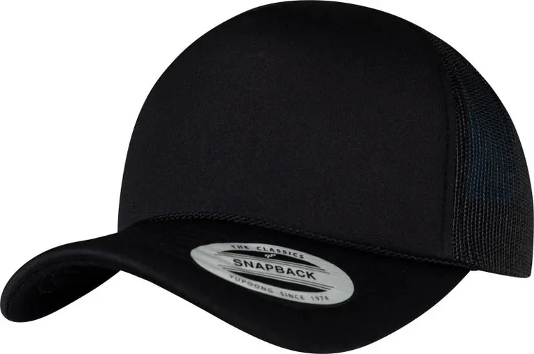 Flexfit 6005FC – 5 Panel Trucker Kappe – Black/Black/Black