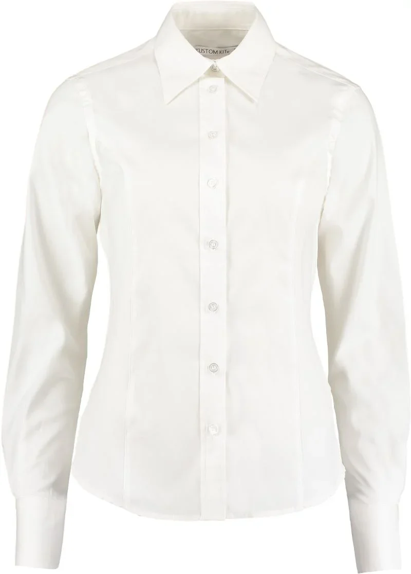 Kustom Kit KK 702 (26-28) – Oxford Bluse langarm – White