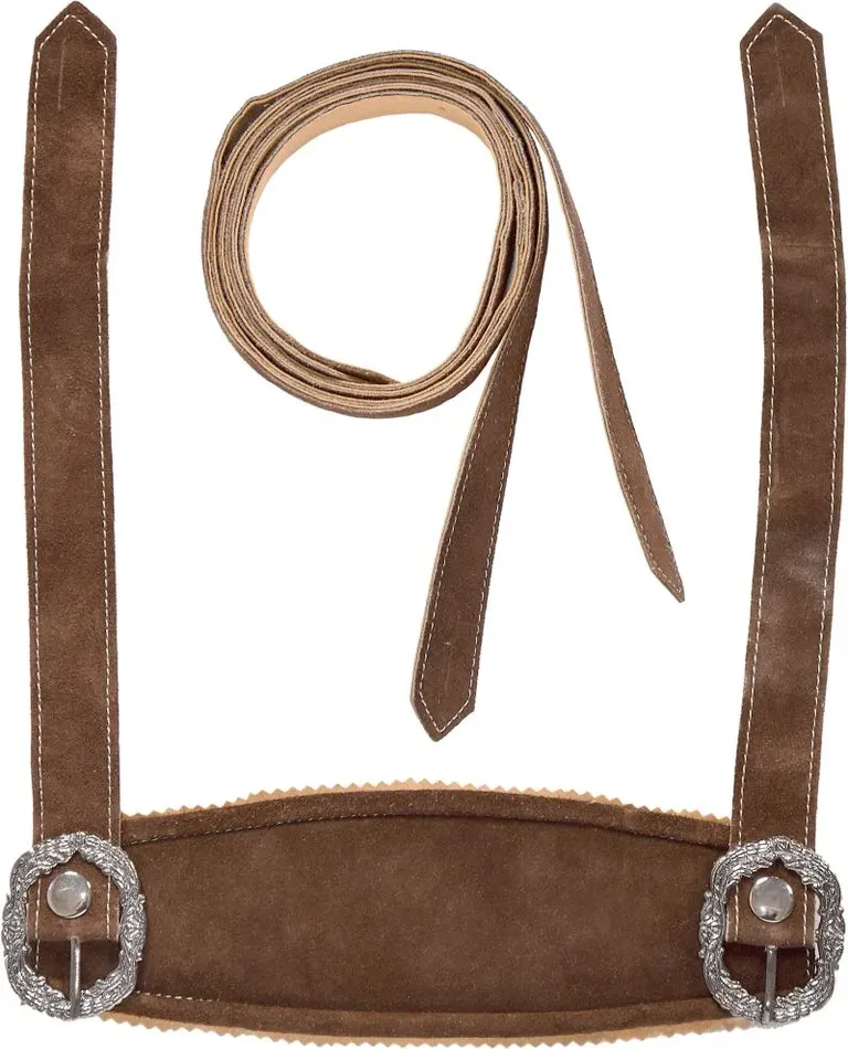 Scotler Sports Changeable Chest Shield – Bestickbarer Wechsel-Brustschild für Lederhosen – Dark Brown