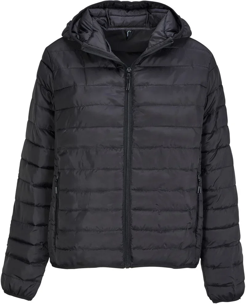 SOL's Collection Stream Jacket Women – Leichte Damen Kapuzen Steppjacke – Black