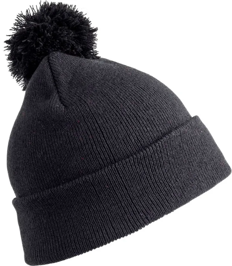Result Headwear RC 028X – Strickmütze mit Pompon – Black