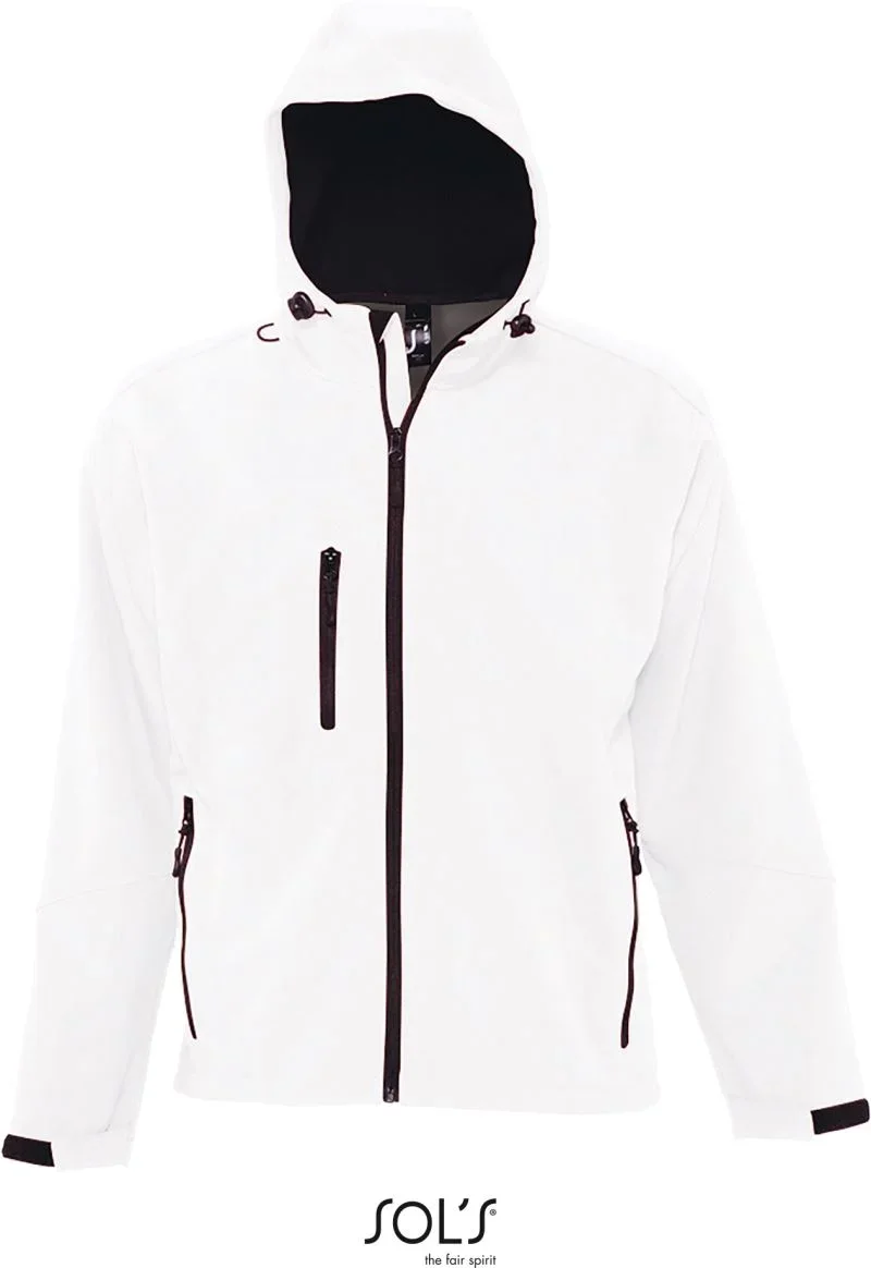 SOL's Collection Replay Men – Herren Kapuzen 3-Lagen Softshell Jacke – White
