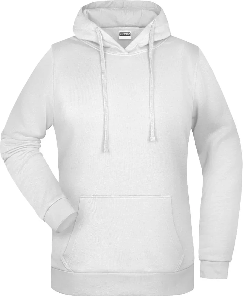 James & Nicholson JN 795 – Damen Kapuzen Sweater – White