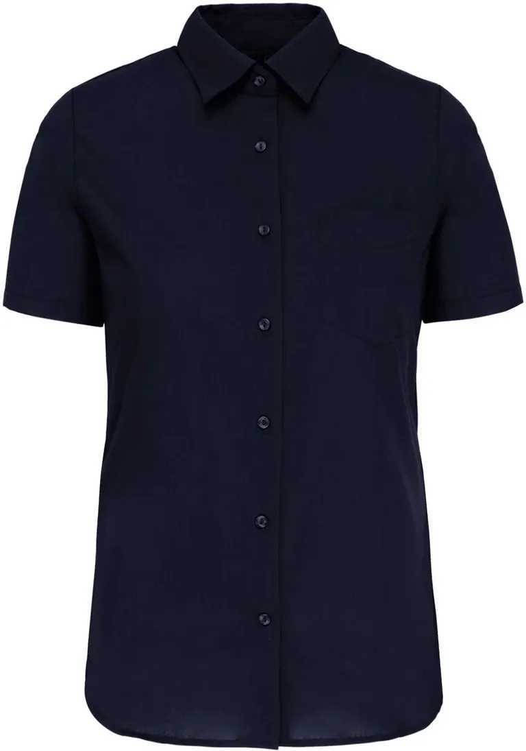 Kariban K 548 – Popeline Bluse "Judith" kurzarm – Navy