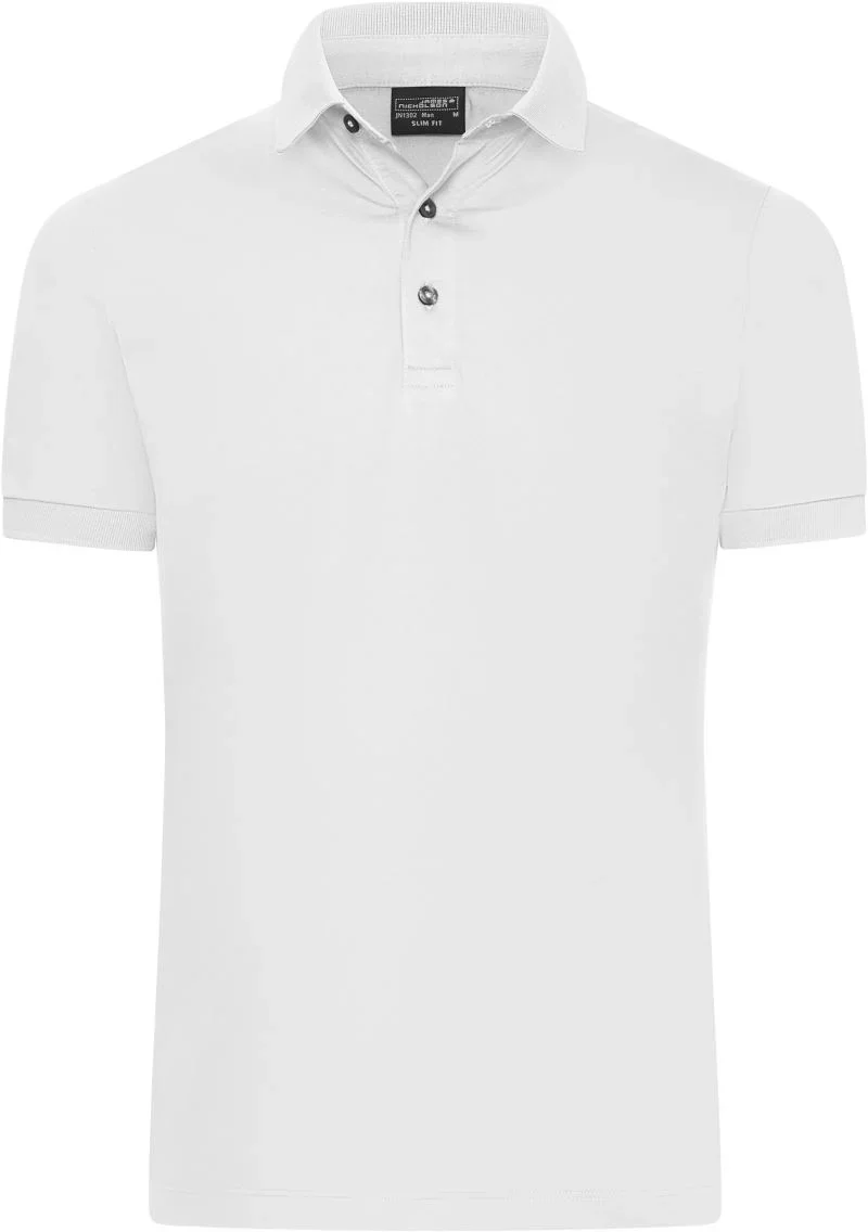 James & Nicholson JN 1302 – Herren Slim Fit Jersey Polo – White