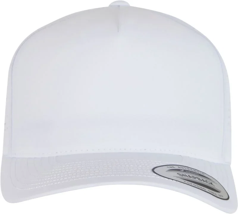 Flexfit 5389AP – 5 Panel Laser Cut Kappe "YP Classics" – White