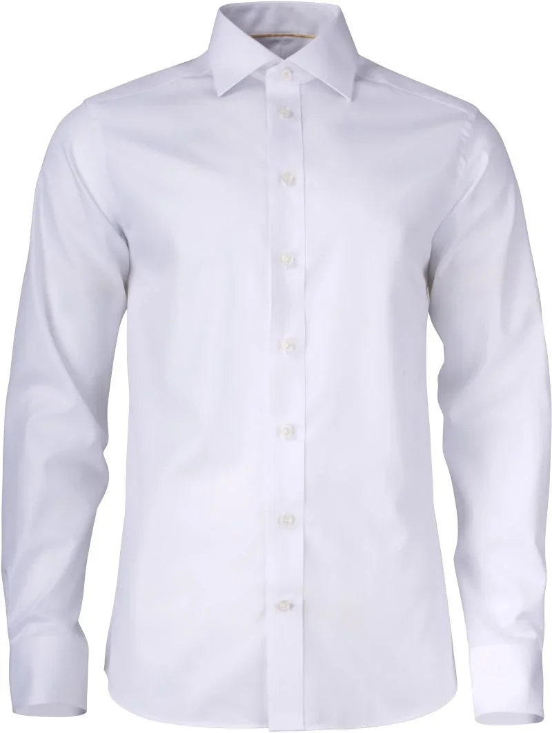 J.Harvest & Frost YB 50 Regular Men – Twill Hemd langarm – White