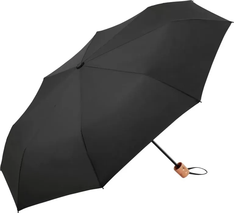 Fare 9158 watersave – Mini Taschenschirm "ÖkoBrella Shopping" – Black
