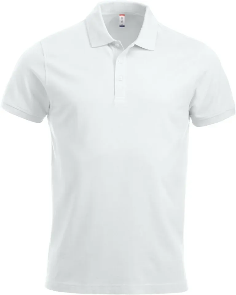 Clique Classic Lincoln S/S – Schweres Herren Piqué Polo – White