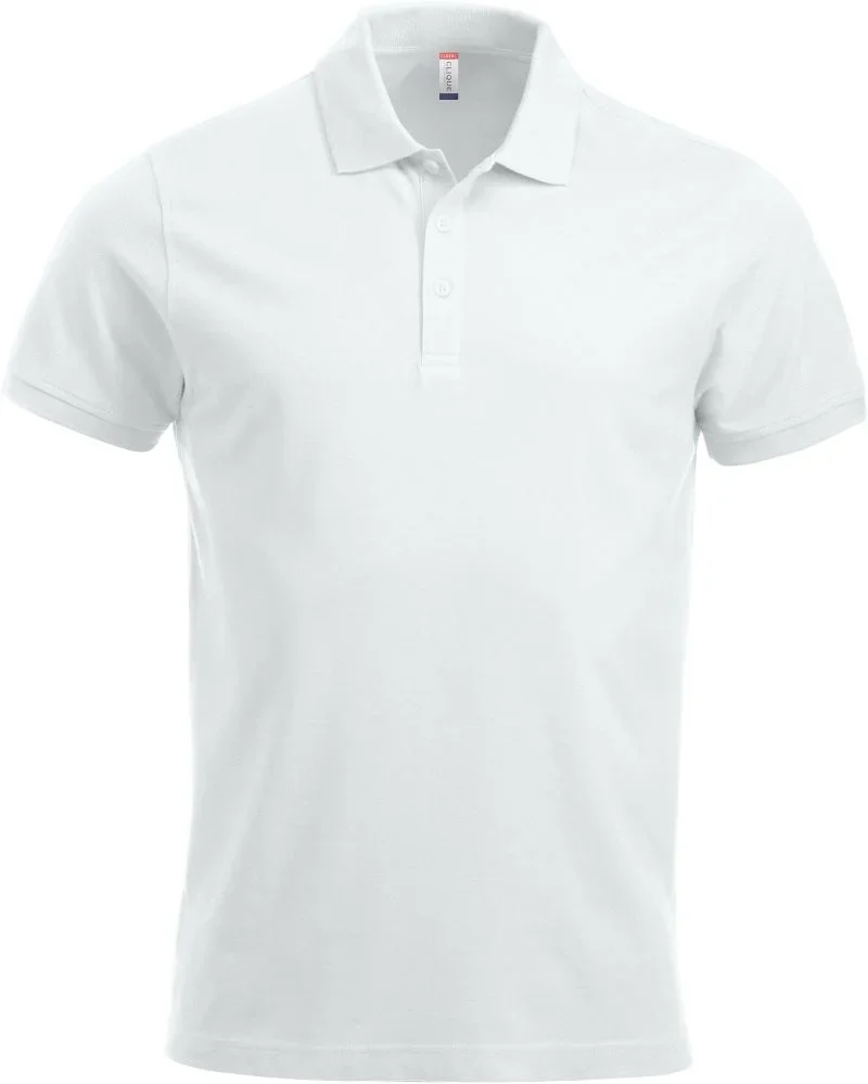 Clique Classic Lincoln S/S – Schweres Herren Piqué Polo – White
