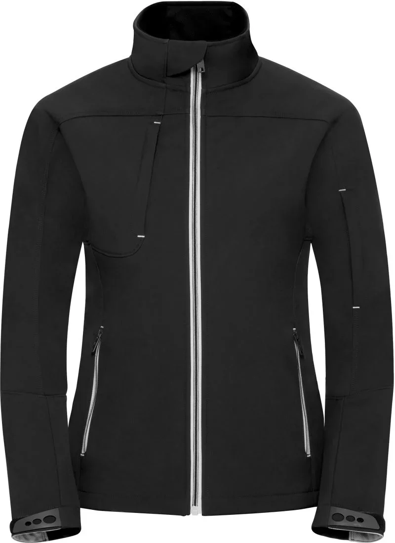 Russell Athletic 410F – Damen 3-Lagen Bionic Softshell Jacke – Black