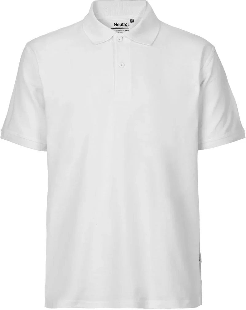 Neutral O 20080 – Herren Bio Piqué Polo – White