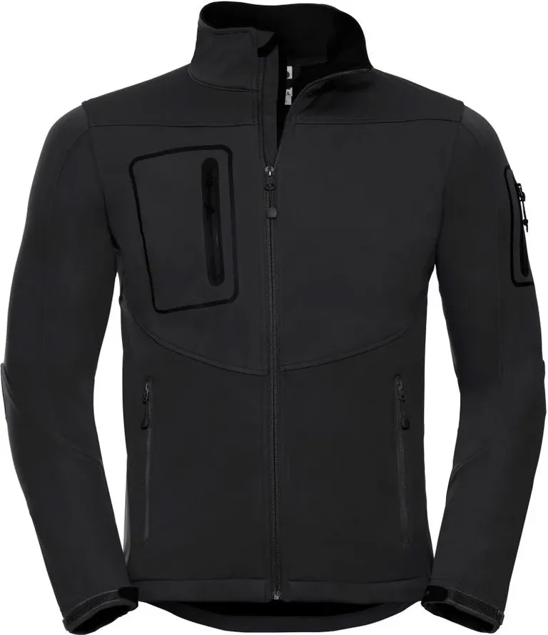 Russell Athletic 520M – Herren 3-Lagen Sport Softshell Jacke – Black
