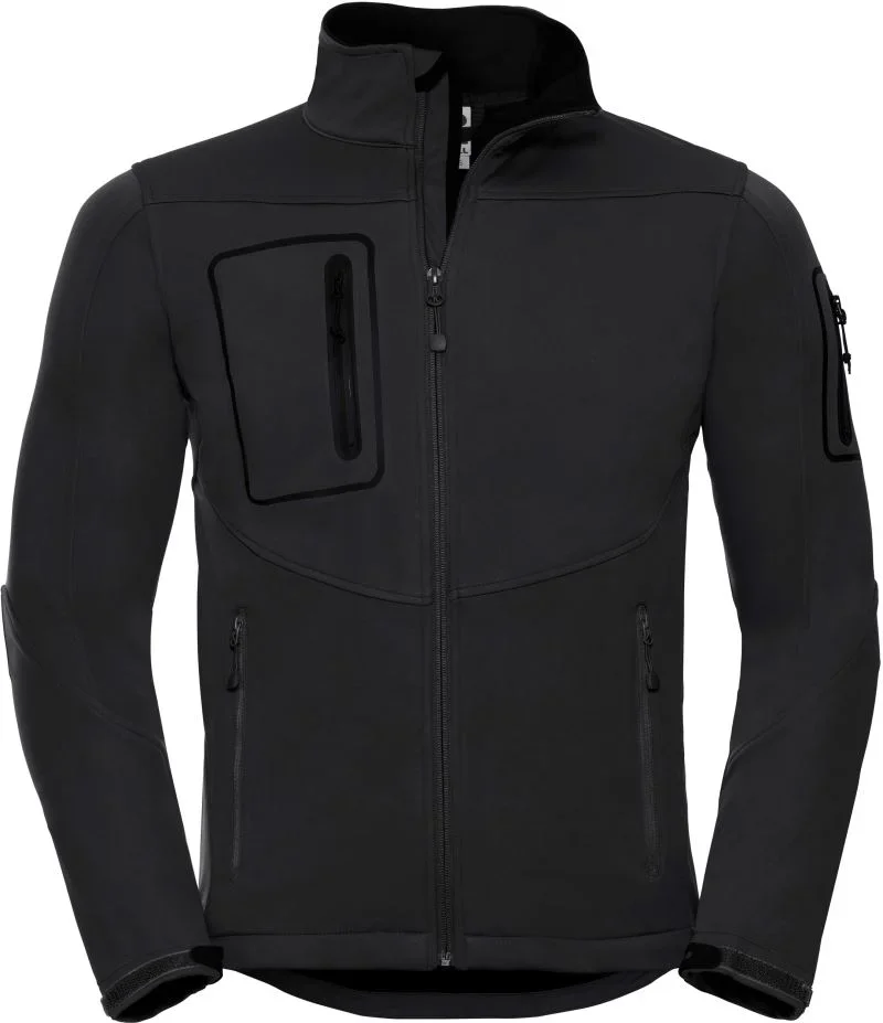Russell Athletic 520M – Herren 3-Lagen Sport Softshell Jacke – Black