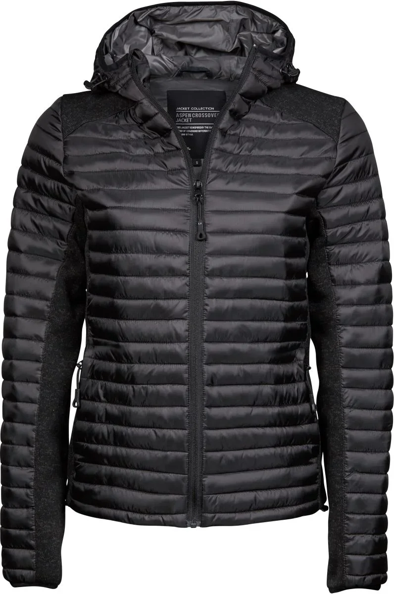 TEE JAYS TJ 9611 – Damen Outdoor Crossover Jacke – Black/Black Melange