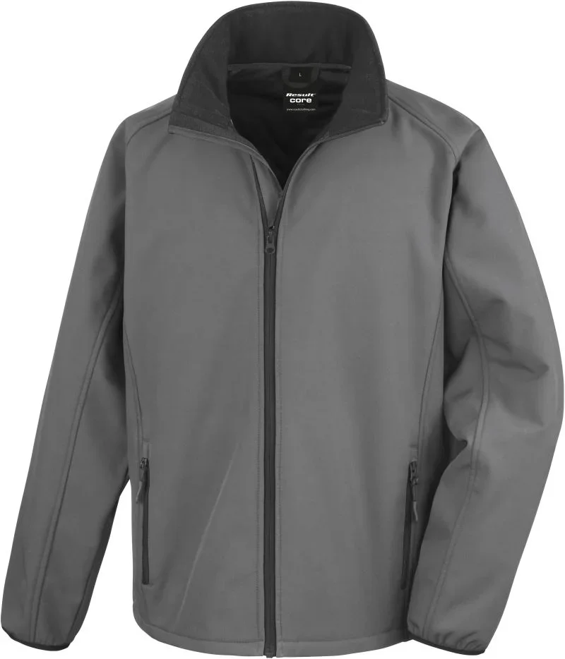 Result R 231M – Herren 2-Lagen Softshell Jacke "Printable" – Charcoal/Black