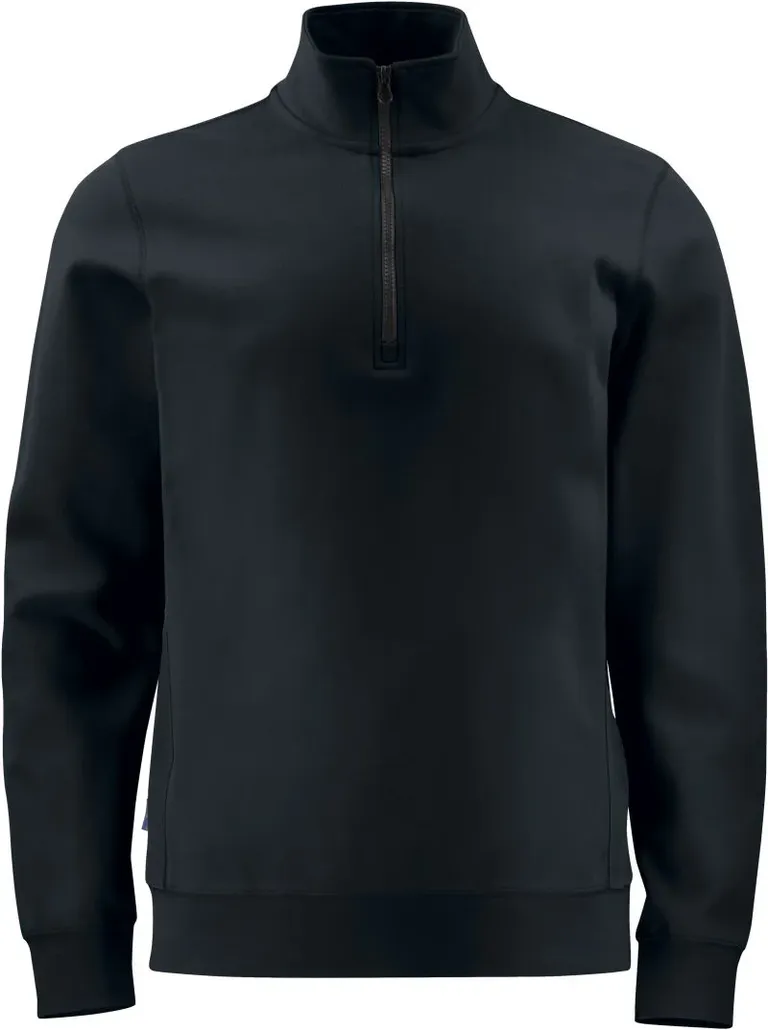 Projob 2128 Sweatshirt 1/2 Zip – Schwerer Doubleface Workwear Sweater mit 1/4 Zip – Black