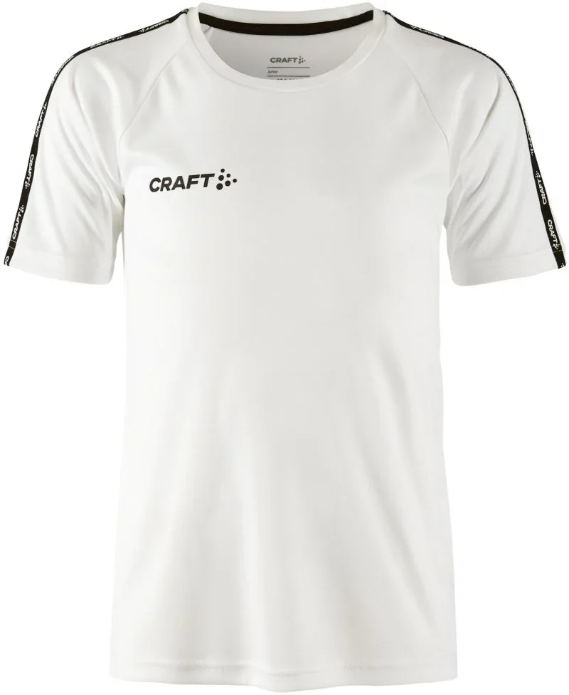 Craft Teamwear Squad Go Contrast Jersey Jr – Kinder Kontrast Sport Shirt – White