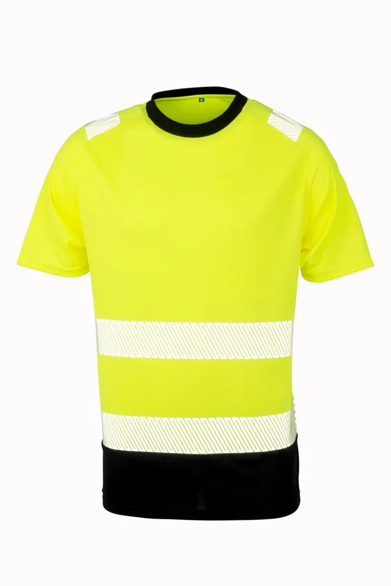Result R 502X – Sicherheits T-Shirt – Fluorescent Yellow/Black