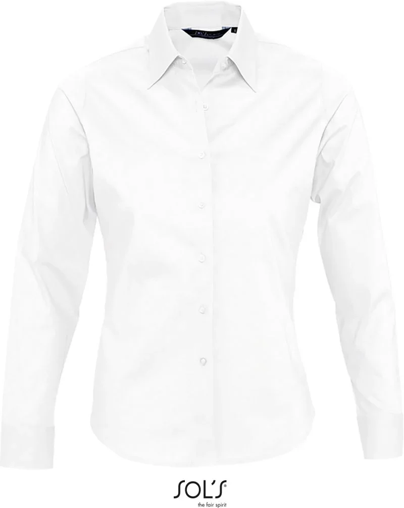 SOL's Collection Eden – Stretch Bluse langarm – White