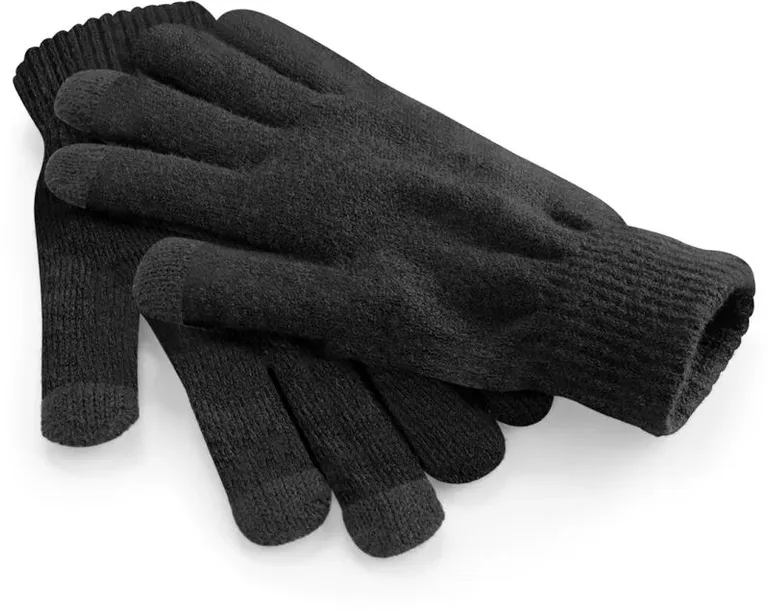 Beechfield B 490 – Touchscreen Strick Handschuhe – Black