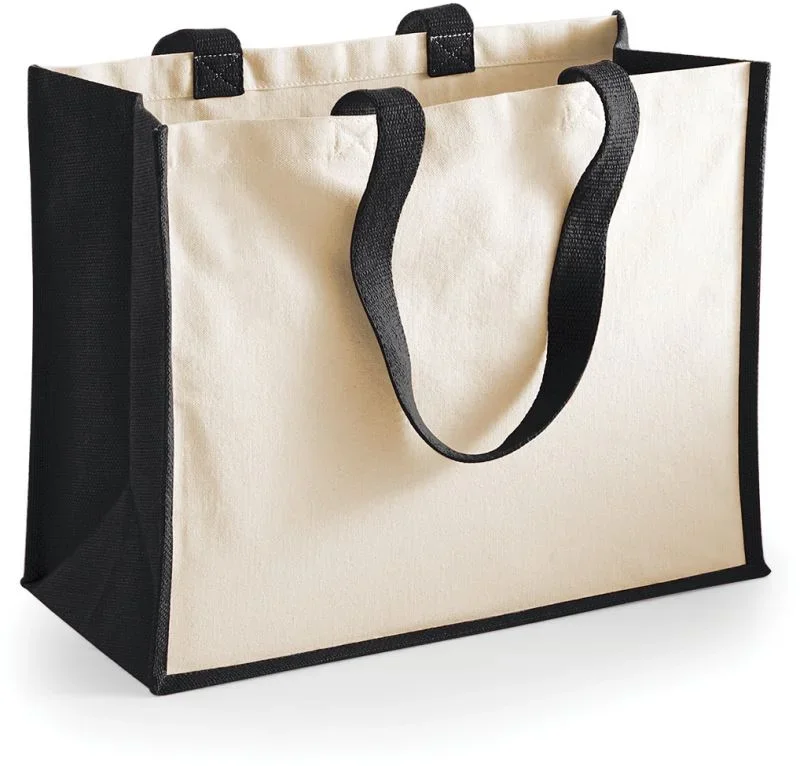 Westford Mill W 422 – Jute Shopper Classic – Black