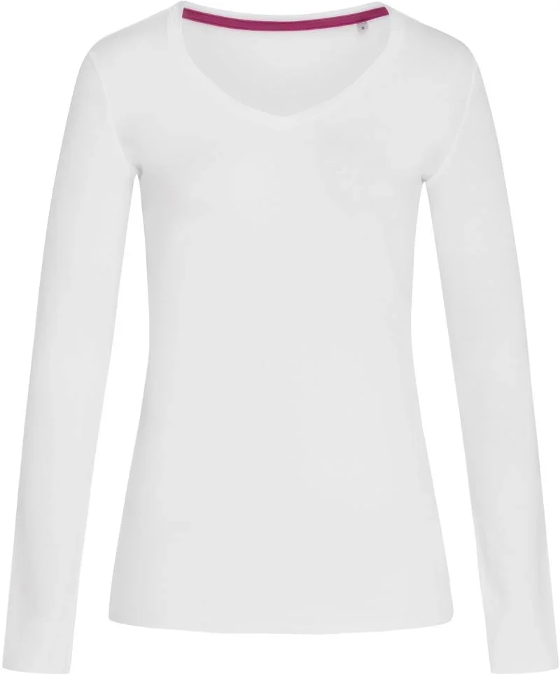 Stedman Stretch-T Long Sleeve – Damen T-Shirt langarm – White