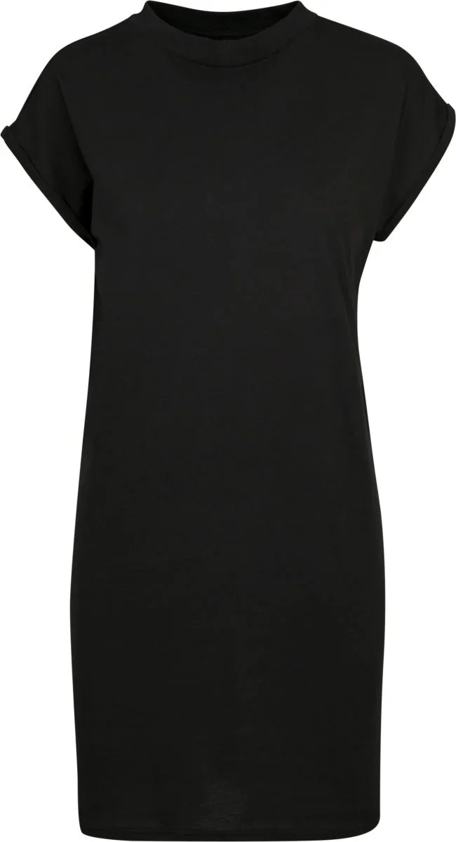 Build your Brand BY 101 – T-Shirt Kleid mit Stehkragen – Black