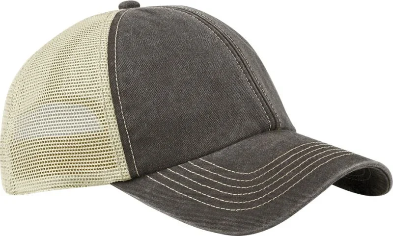 Beechfield B 672 – 6 Panel Vintage Trucker Kappe – Vintage Brown/Stone