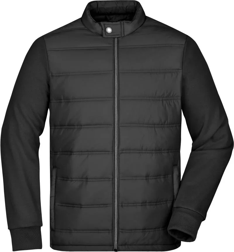 James & Nicholson JN 1124 – Herren Hybrid Sweatjacke – Black