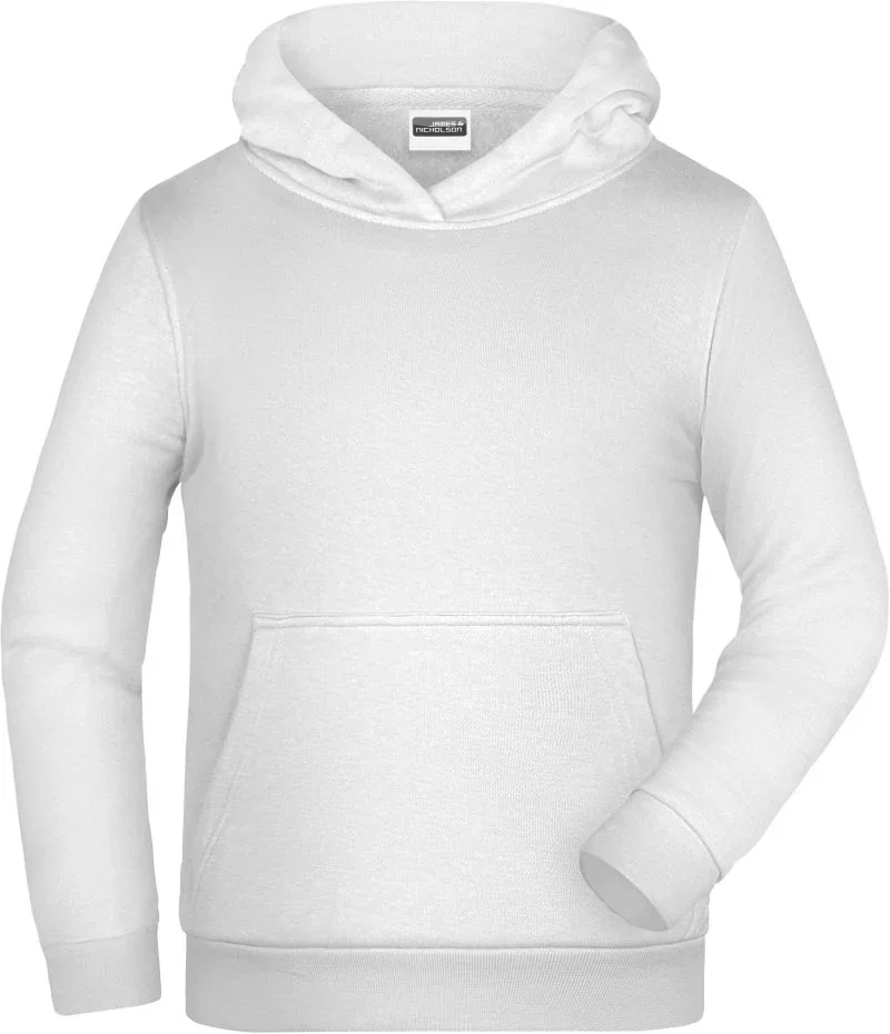 James & Nicholson JN 796K – Kinder Kapuzen Sweater – White