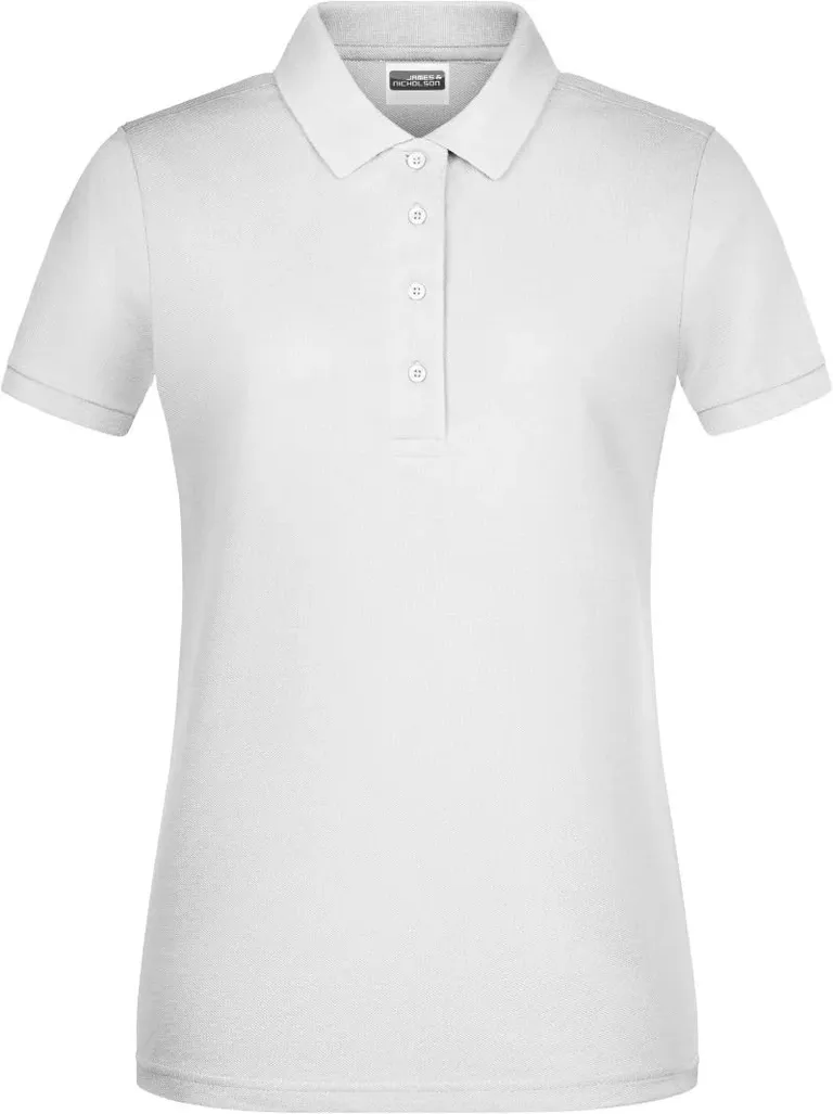 James & Nicholson 8009 – Damen Bio Piqué Polo – White