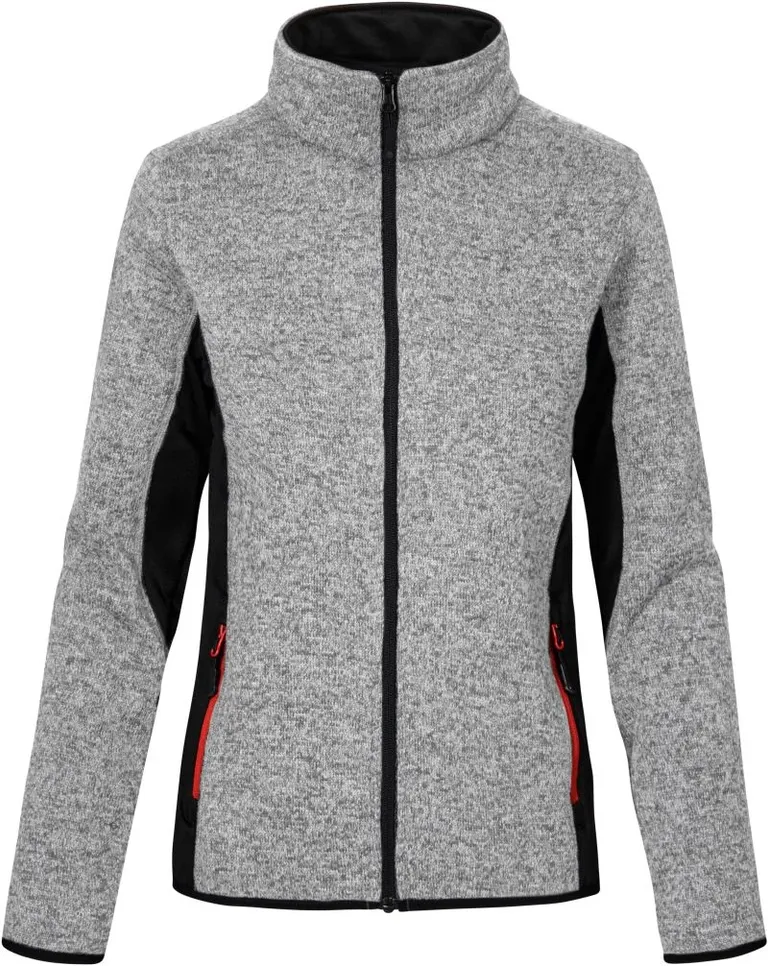 Promodoro 7705 – Damen Workwear Strickfleece Jacke – Heather Grey