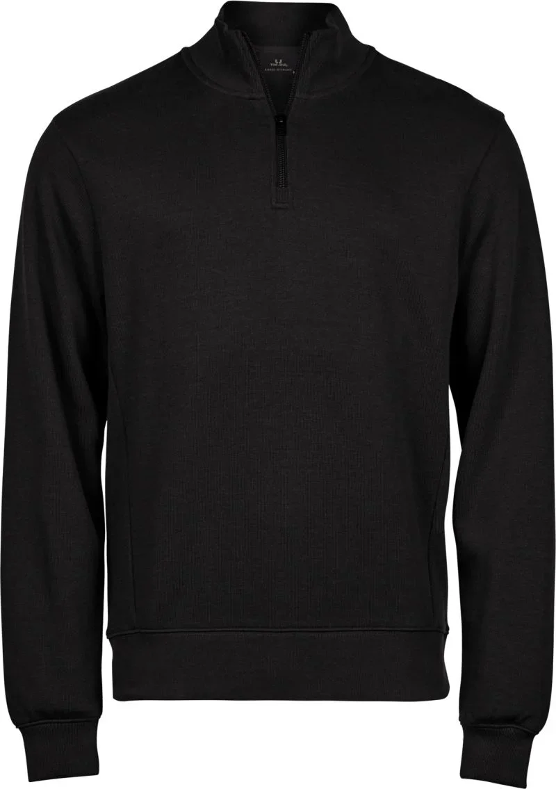 TEE JAYS TJ 5506 – Interlock Sweater mit 1/4 Zip – Black