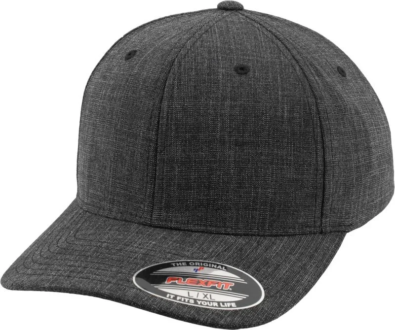 Flexfit 6277FM – Melierte 6 Panel Kappe – Black