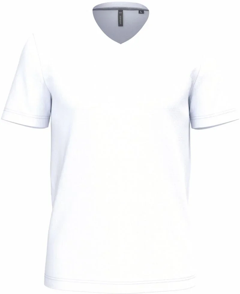 Kariban K 357 – Herren V-Ausschnitt T-Shirt – White