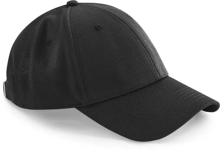 Beechfield B 196 – 6 Panel Kappe "Air Mesh" – Black