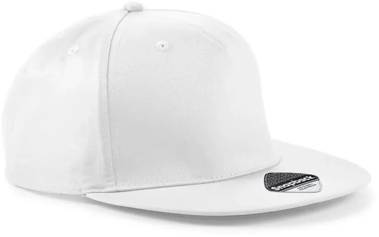 Beechfield B 610 – 5 Panel Snapback Kappe – White
