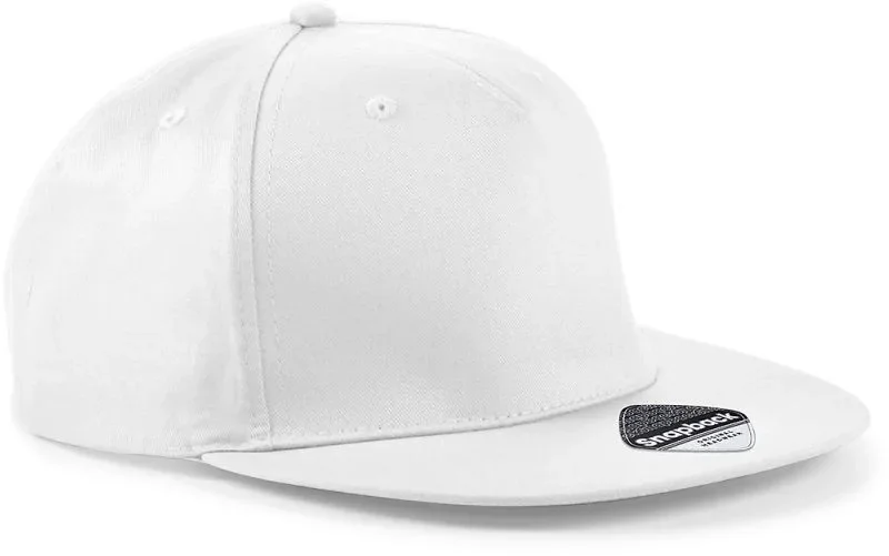 Beechfield B 610 – 5 Panel Snapback Kappe – White