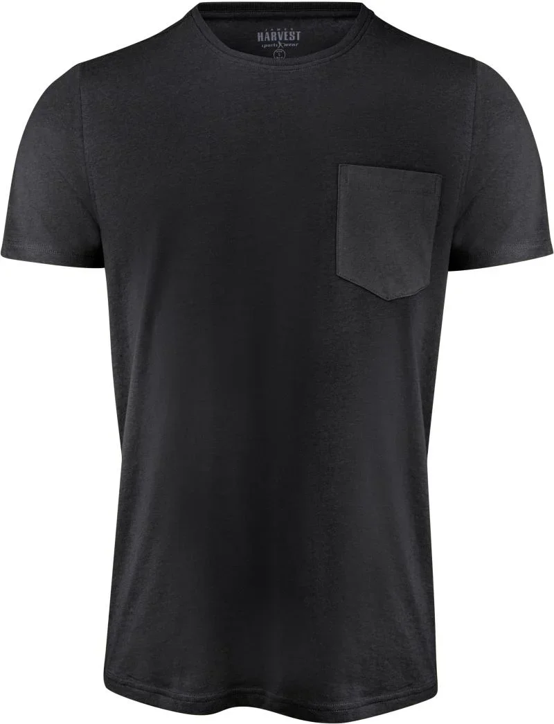 James Harvest Walcott T-Shirt Men – Herren T-Shirt "Two-Tone" – Black