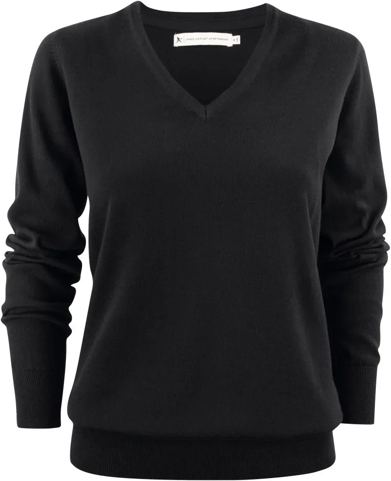James Harvest Ashland V-Neck Women – Damen V-Ausschnitt Pullover – Black